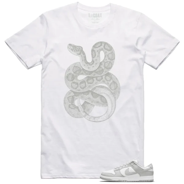 Python Snake Shirt for Nike Dunk Low Grey Fog Sneaker