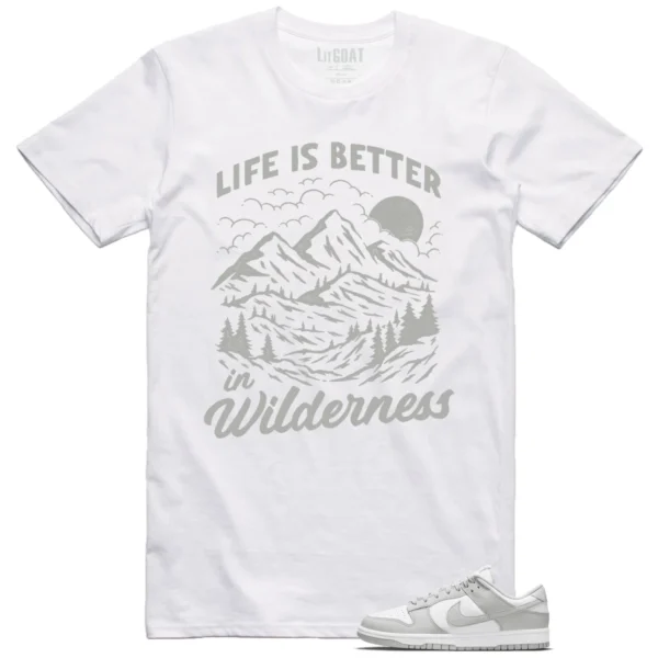 Wilderness Tee - Perfect with Nike Dunk Low Grey Fog