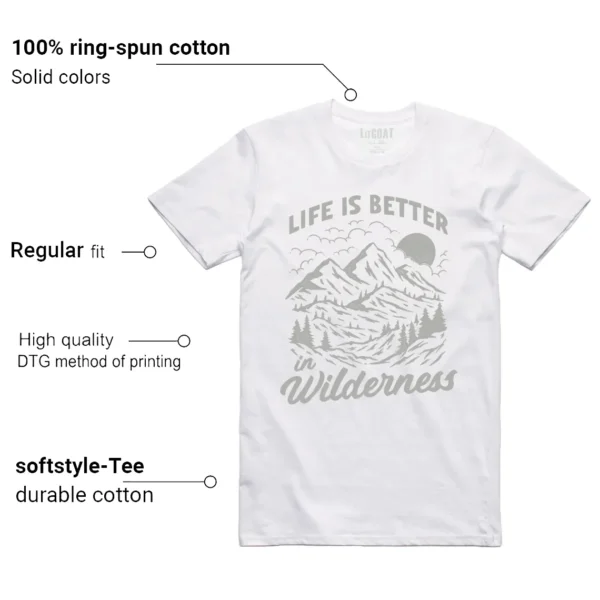 Wilderness Tee - Perfect with Nike Dunk Low Grey Fog Features