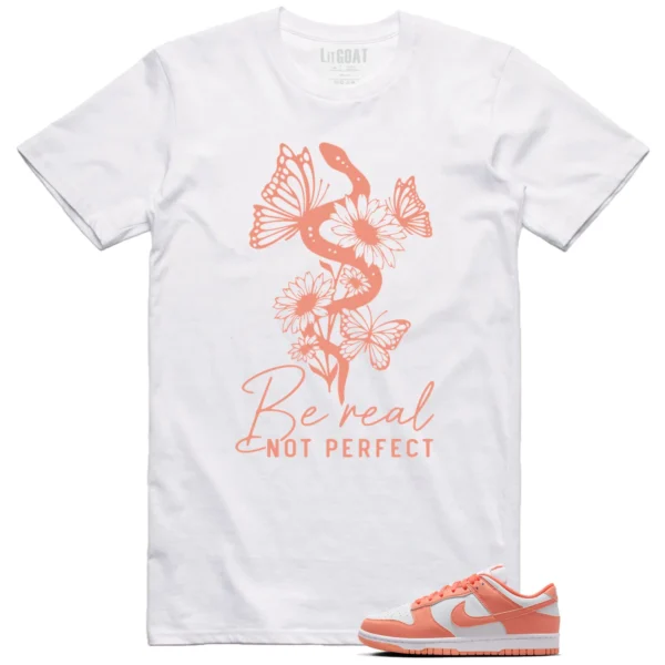 Be Real Tee to Match Nike Dunk Low Light Wild Mango