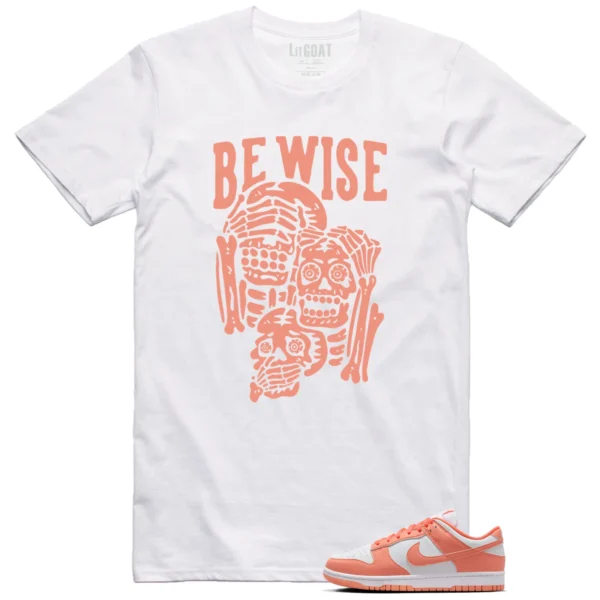 Nike Dunk Low Light Wild Mango 'Be Wise' Matching Shirt