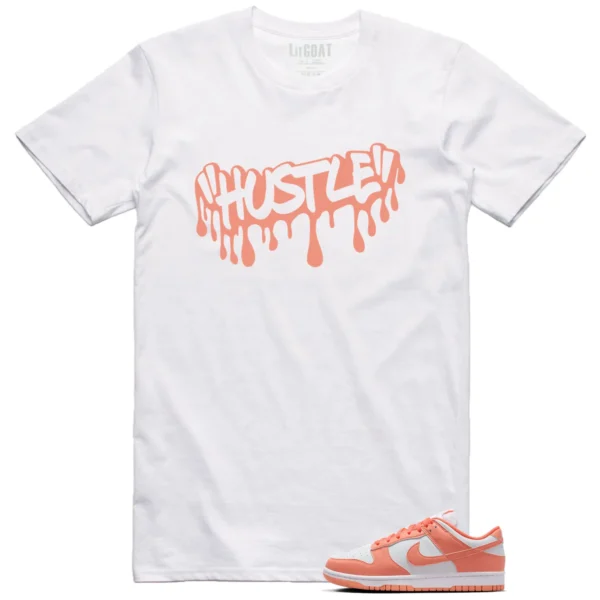 Hustle Drip Tee Matching Nike Dunk Low Light Wild Mango