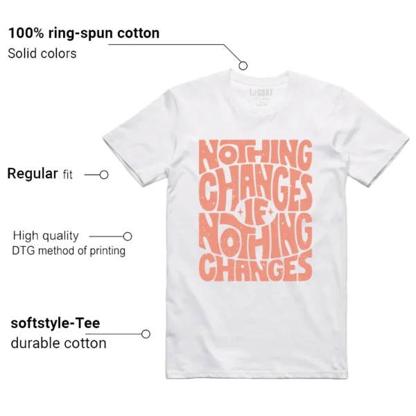 Nike Dunk Low Light Wild Mango Style: Nothing Changes Tee Features