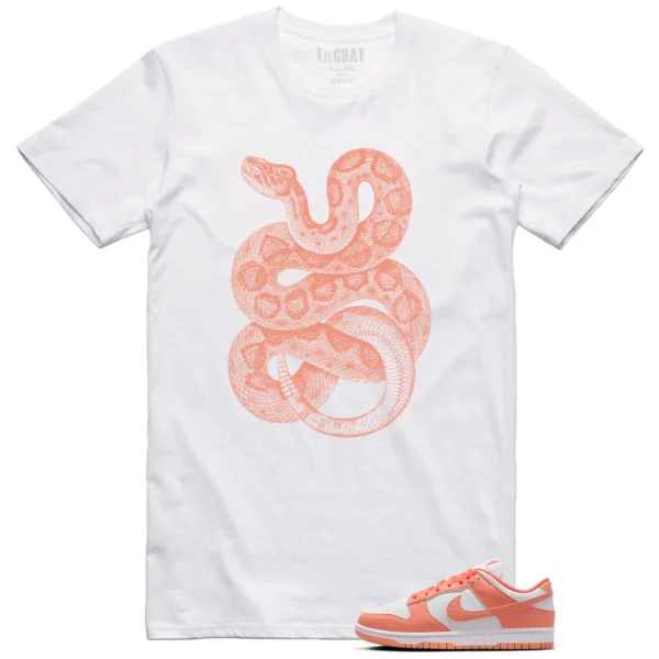 Python Snake Shirt for Nike Dunk Low Light Wild Mango Sneaker