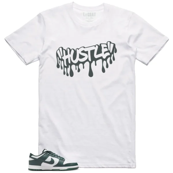 Hustle Drip Tee Matching Nike Dunk Low Vintage Green