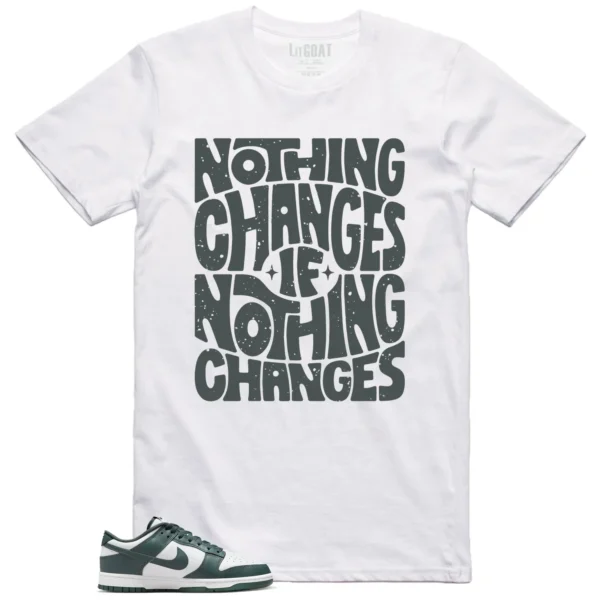 Nike Dunk Low Vintage Green Style: Nothing Changes Tee