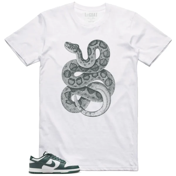 Python Snake Shirt for Nike Dunk Low Vintage Green Sneaker