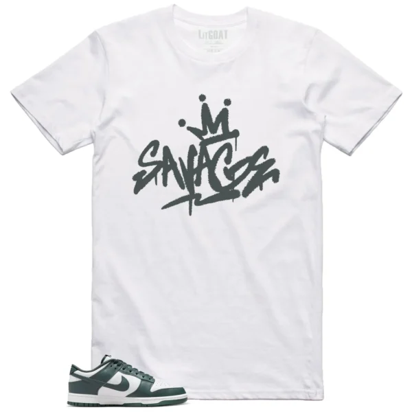 Savage Style Shirt for Nike Dunk Low Vintage Green Lovers