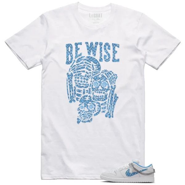 Nike SB Dunk Low Pro x Nicole Hause White University Blue 'Be Wise' Matching Shirt