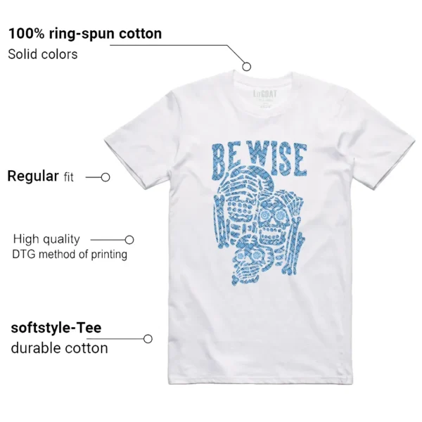 Nike SB Dunk Low Pro x Nicole Hause White University Blue 'Be Wise' Matching Shirt Features