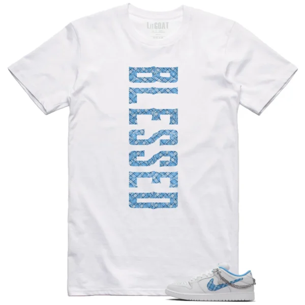 Blessed Tee | Nike SB Dunk Low Pro x Nicole Hause White University Blue Matchshirt