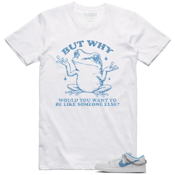 Funny But Why Shirt for Nike SB Dunk Low Pro x Nicole Hause White University Blue