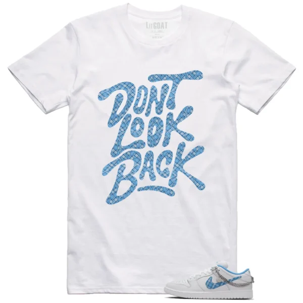 Nike SB Dunk Low Pro x Nicole Hause White University Blue Style: Don't Look Back Shirt