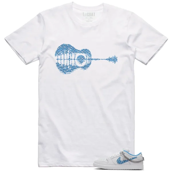 Guitar Shirt for Nike SB Dunk Low Pro x Nicole Hause White University Blue Sneaker