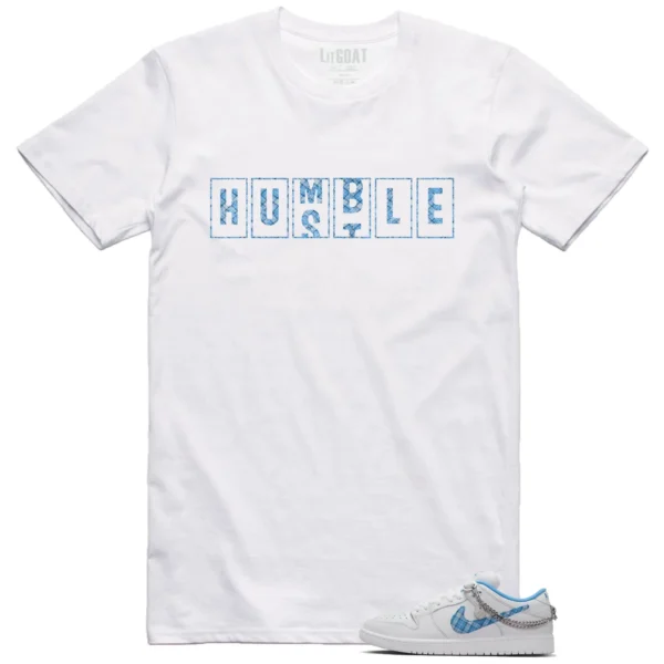 Nike SB Dunk Low Pro x Nicole Hause White University Blue - Hustle Humble T-Shirt