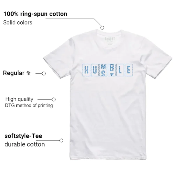 Nike SB Dunk Low Pro x Nicole Hause White University Blue - Hustle Humble T-Shirt Features