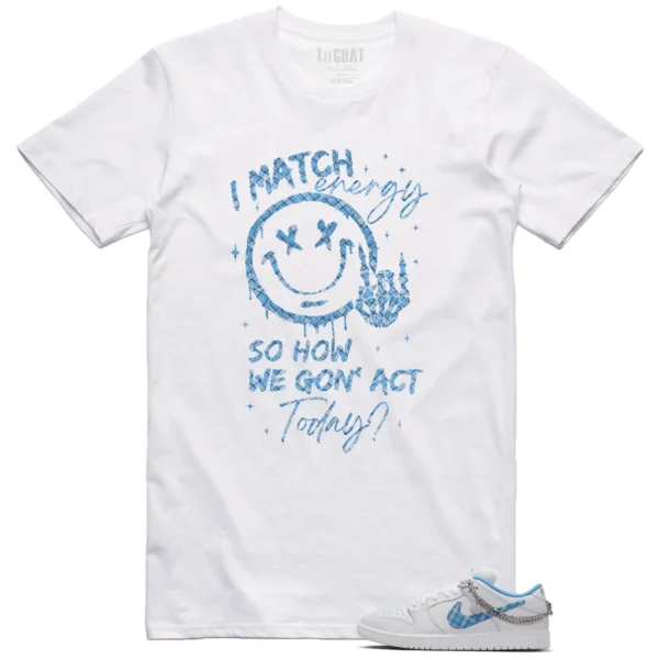 Nike SB Dunk Low Pro x Nicole Hause White University Blue Matching Tee Shirt - Match Energy