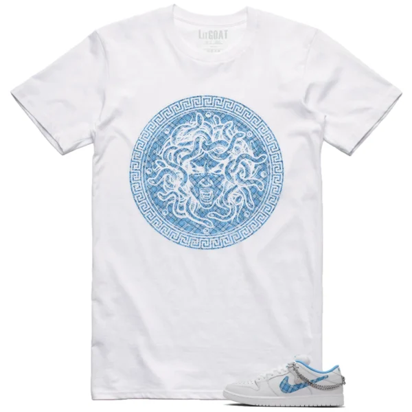 Medusa Tee for Nike SB Dunk Low Pro x Nicole Hause White University Blue Kicks