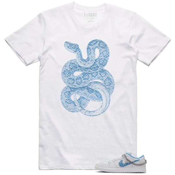 Python Snake Shirt for Nike SB Dunk Low Pro x Nicole Hause White University Blue Sneaker