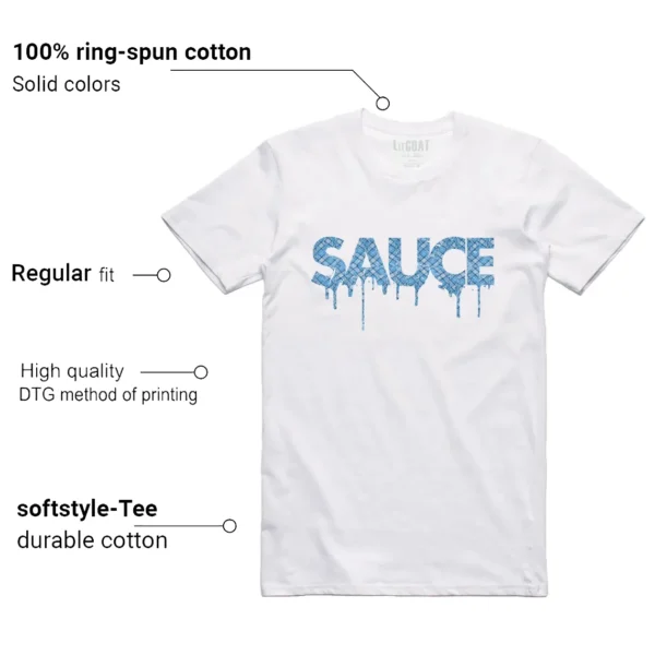 Sauce Tee to Match Your Nike SB Dunk Low Pro x Nicole Hause White University Blue Features