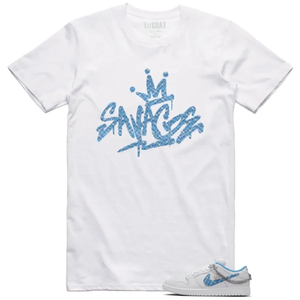 Savage Style Shirt for Nike SB Dunk Low Pro x Nicole Hause White University Blue Lovers