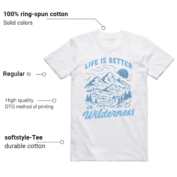 Wilderness Tee - Perfect with Nike SB Dunk Low Pro x Nicole Hause White University Blue Features