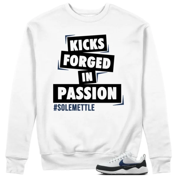 Passion Kicks Sweatshirt - Perfect Match for Air Zoom Spiridon Fragment Blue Void