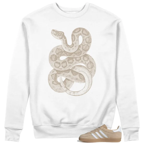 Python Snake Sweatshirt for Adidas gazelle Indoor Magic Beige Sneaker