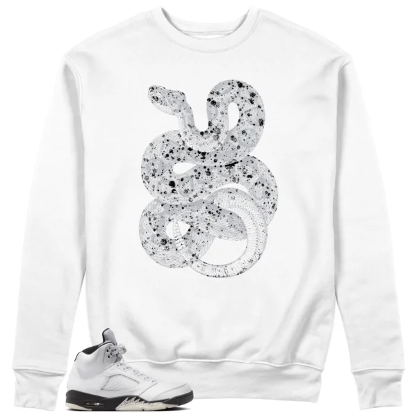 Python Snake Sweatshirt for Air Jordan 5 Reverse Metallic Sneaker