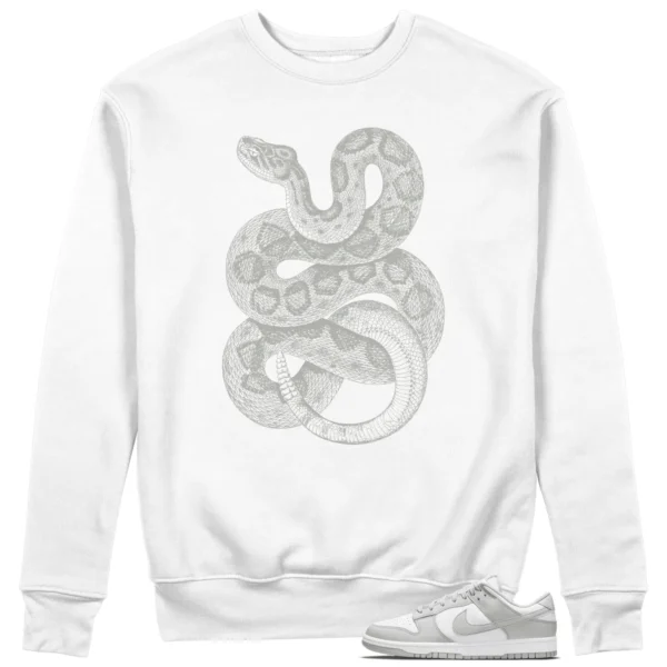 Python Snake Sweatshirt for Nike Dunk Low Grey Fog Sneaker