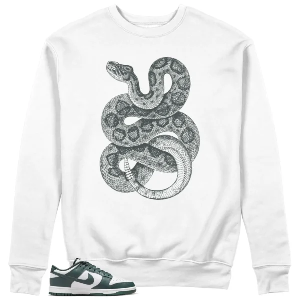 Python Snake Sweatshirt for Nike Dunk Low Vintage Green Sneaker