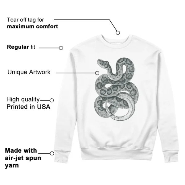 Python Snake Sweatshirt for Nike Dunk Low Vintage Green Sneaker Features