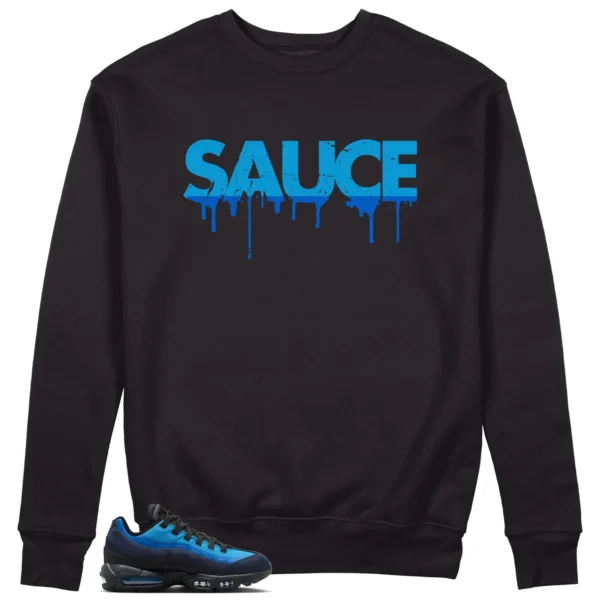 Sauce Sweat to Match Your Air Max 95 x Stash Black and Harbor Blue