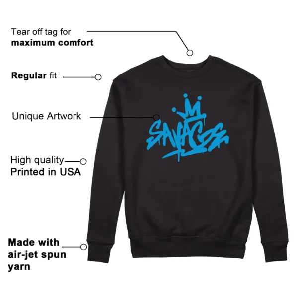 Savage Style Sweatshirt for Air Max 95 x Stash Black and Harbor Blue Lovers Features