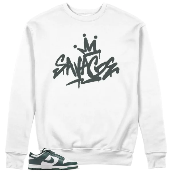 Savage Style Sweatshirt for Nike Dunk Low Vintage Green Lovers