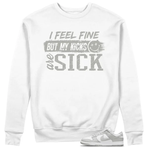 Nike Dunk Low Grey Fog Match: Sick Kicks Sweatshirt