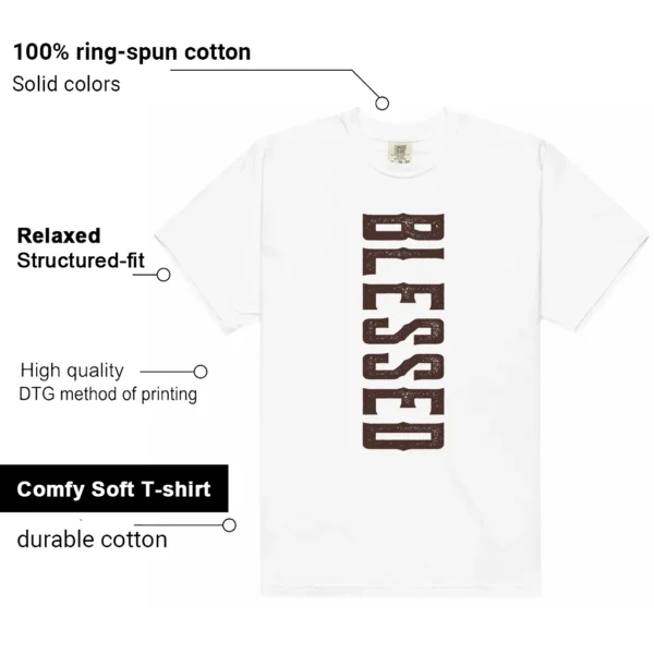 Blessed Tee | SoleFly x Air Jordan 12 Cafecito Matchshirt Features