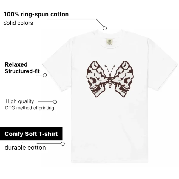 Butterfly Skulls Shirt for SoleFly x Air Jordan 12 Cafecito Fans Features