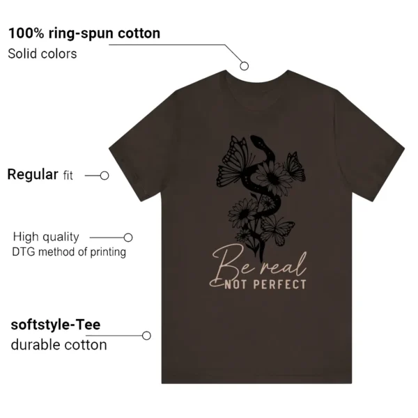 Be Real Tee to Match Travis Scott x Air Jordan 1 Low OG Velvet Brown Features