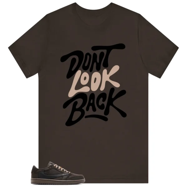 Travis Scott x Air Jordan 1 Low OG Velvet Brown Style: Don't Look Back Shirt