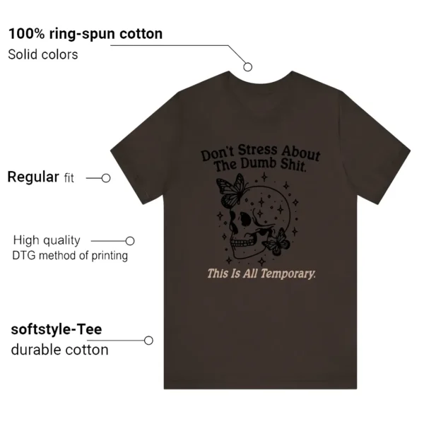 Style Travis Scott x Air Jordan 1 Low OG Velvet Brown With This Don't Stress TShirt Features