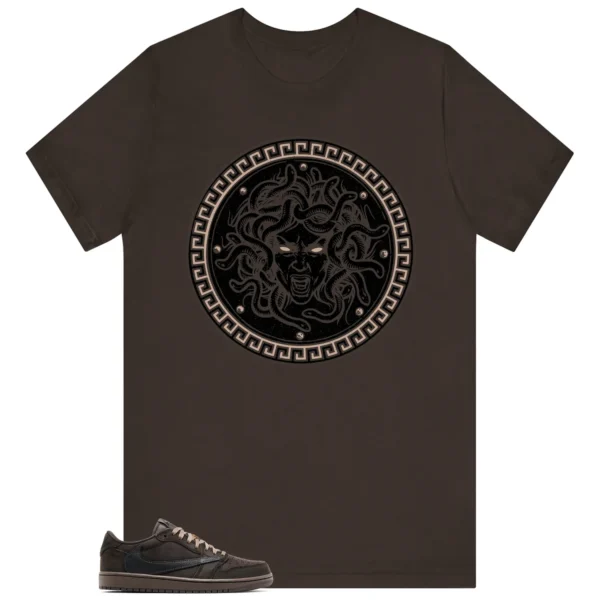 Medusa Tee for Travis Scott x Air Jordan 1 Low OG Velvet Brown Kicks