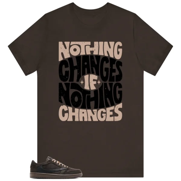 Travis Scott x Air Jordan 1 Low OG Velvet Brown Style: Nothing Changes Tee