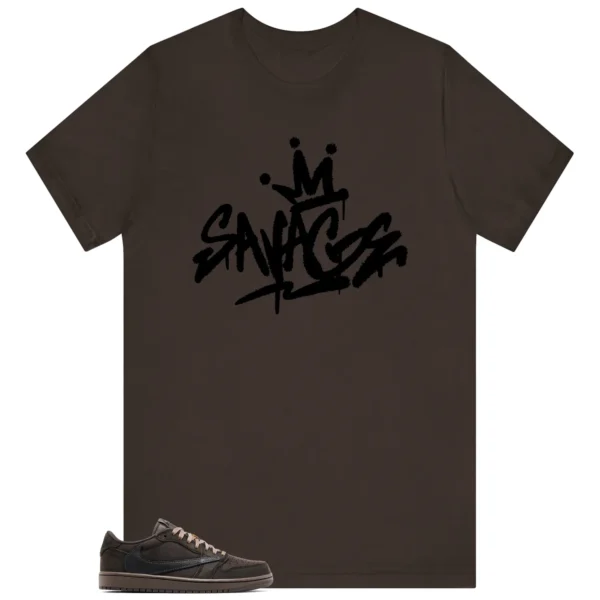 Savage Style Shirt for Travis Scott x Air Jordan 1 Low OG Velvet Brown Lovers