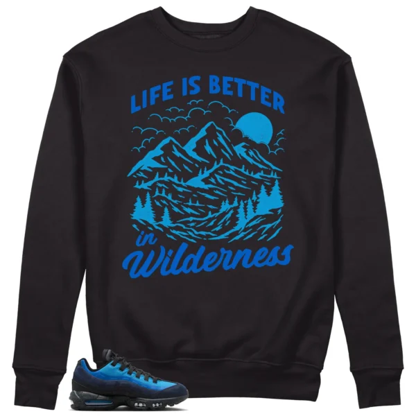 Wilderness Sweat - Perfect with Air Max 95 x Stash Black and Harbor Blue