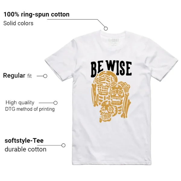 Air Jordan 1 Low OG Rookie of the Year 'Be Wise' Matching Shirt Features