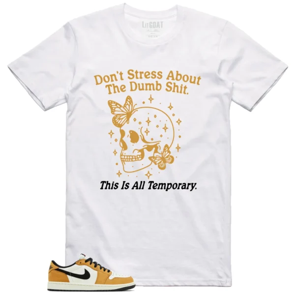 Style Air Jordan 1 Low OG Rookie of the Year With This Don't Stress TShirt