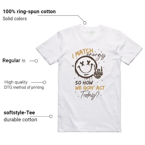 Air Jordan 5 Earth Matching Tee Shirt - Match Energy Features