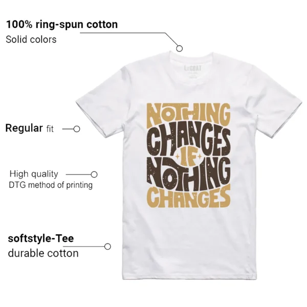 Air Jordan 5 Earth Style: Nothing Changes Tee Features