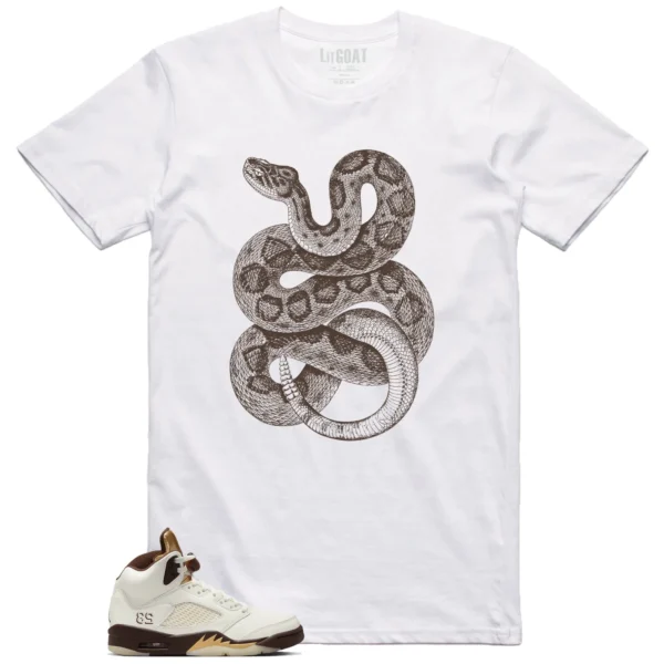 Python Snake Shirt for Air Jordan 5 Earth Sneaker